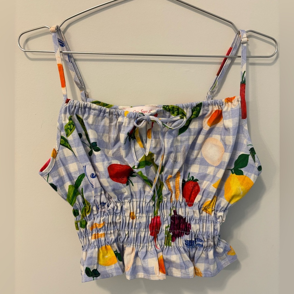 Lisa Says Gah Alessandra Tie-front Tank - Picture 2 of 5